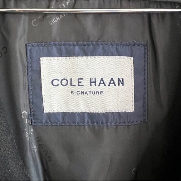COLE HAAN  SIGNATURE WOOL SINGLE BREAT JACKET BLACK TRENCH COAT MEN SIZE XXL - Picture 6 of 13